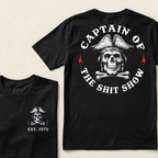 Custom Year Captain of the Shit Show Print T-Shirt