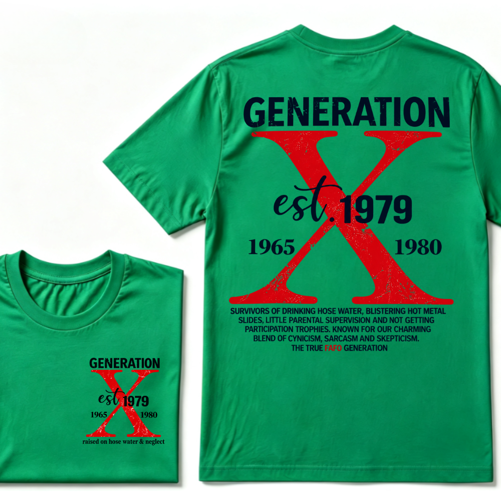 Generation X EST.Year 1965-1980 The True FAFO Generation Vintage Graphic T-Shirt