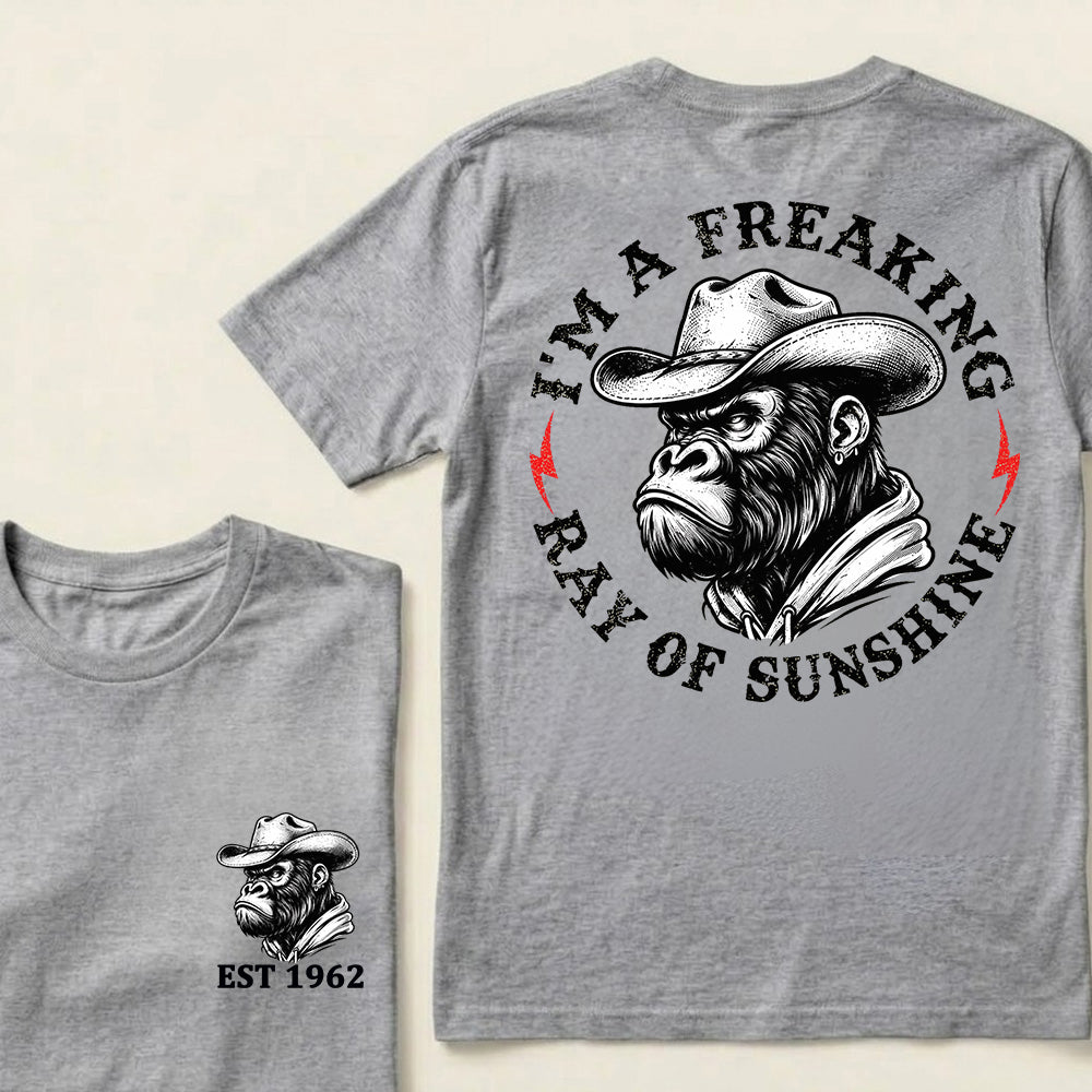 I'm A Freaking Ray Of Sunshine Custom Est.Year T-Shirt