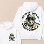Whiskey Goes In Wisdom Comes Out Custom Est.Year Hoodie