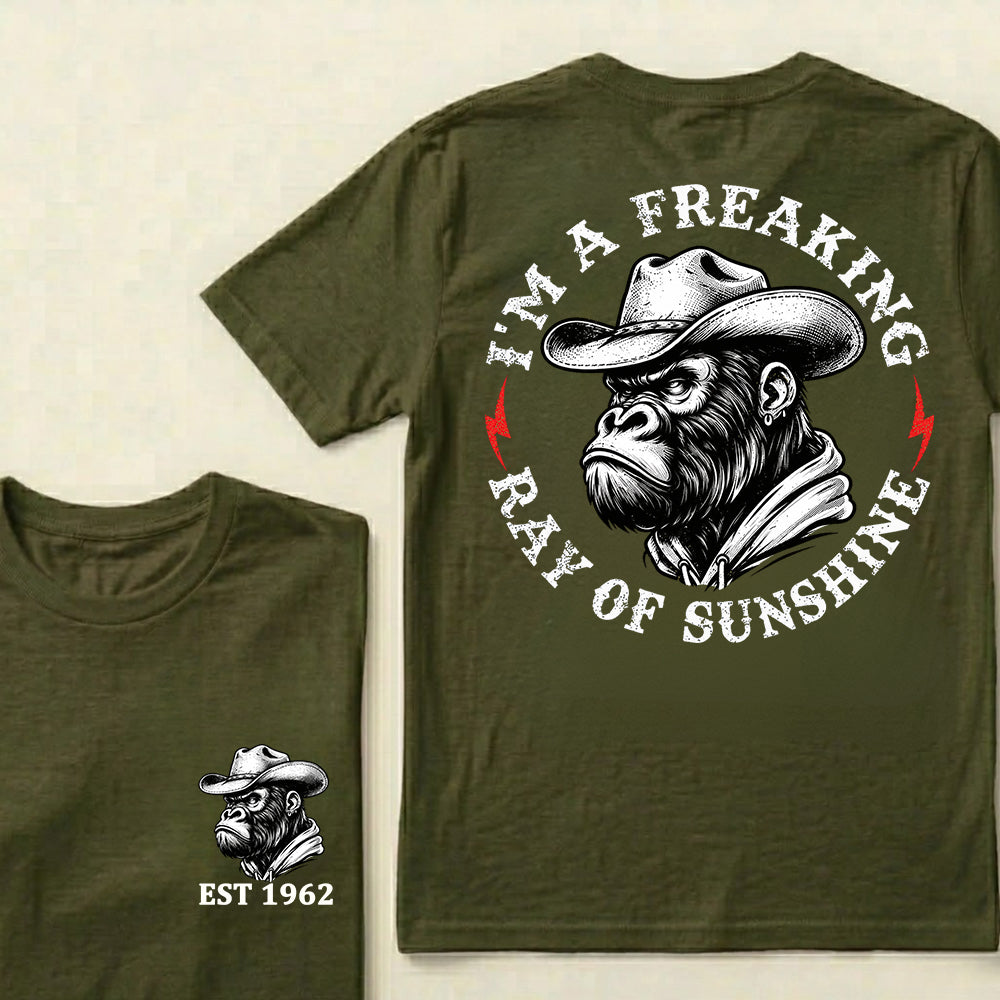 I'm A Freaking Ray Of Sunshine Custom Est.Year T-Shirt