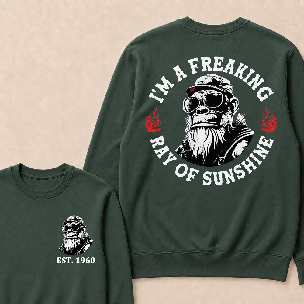 I'm A Freaking Ray Of Sunshine Custom Est.Year Crewneck