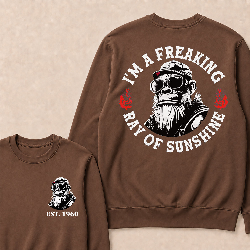 I'm A Freaking Ray Of Sunshine Custom Est.Year Crewneck