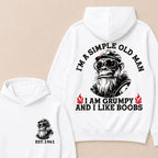 I'm A Simple Old Man I Am Grumpy And I Like Boobs Custom Est.Year Hoodie