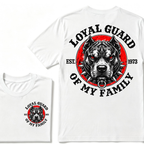 Loyal Guard Of My Family EST.Year Pitbull Dog Graphic T-Shirt Family Protector Tee