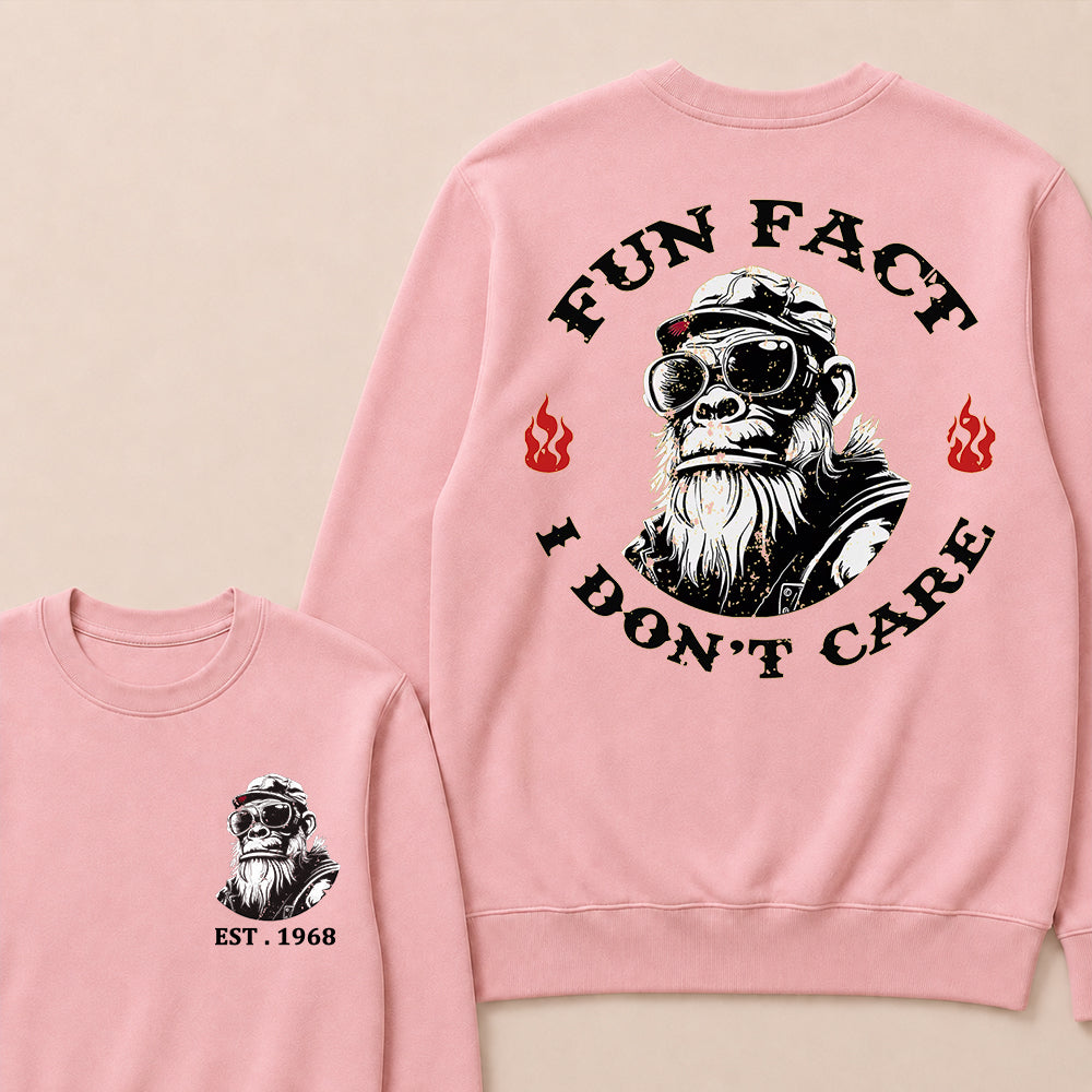 Fun Fact I Don't Care Custom Est.Year Crewneck