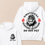 Emotional Support Husband Do Not Pet Custom Est.Year Hoodie