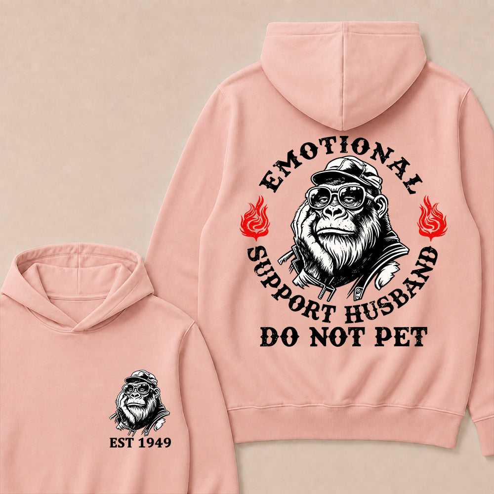 Emotional Support Husband Do Not Pet Custom Est.Year Hoodie