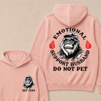 Emotional Support Husband Do Not Pet Custom Est.Year Hoodie
