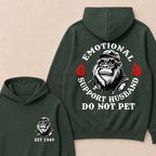 Emotional Support Husband Do Not Pet Custom Est.Year Hoodie