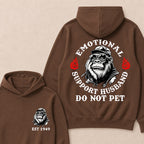 Emotional Support Husband Do Not Pet Custom Est.Year Hoodie