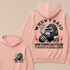 When I Said How Stupid Can You Be It Wasn't A Challenge Custom Est.Year Hoodie