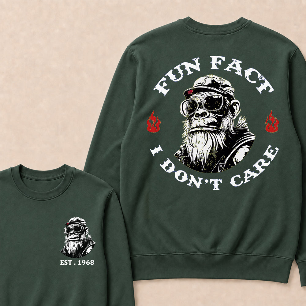 Fun Fact I Don't Care Custom Est.Year Crewneck