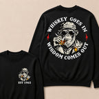 Whiskey Goes In Wisdom Comes Out Custom Est.Year Crewneck