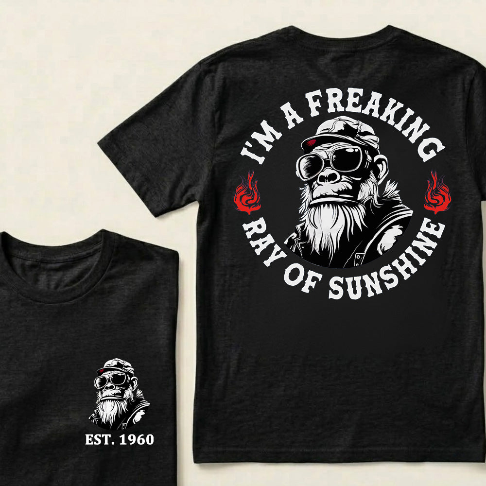 I'm A Freaking Ray Of Sunshine Custom Est.Year T-Shirt