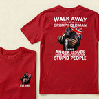 Custom EST.Year Walk Away I Am A Grumpy Old Man T-Shirt