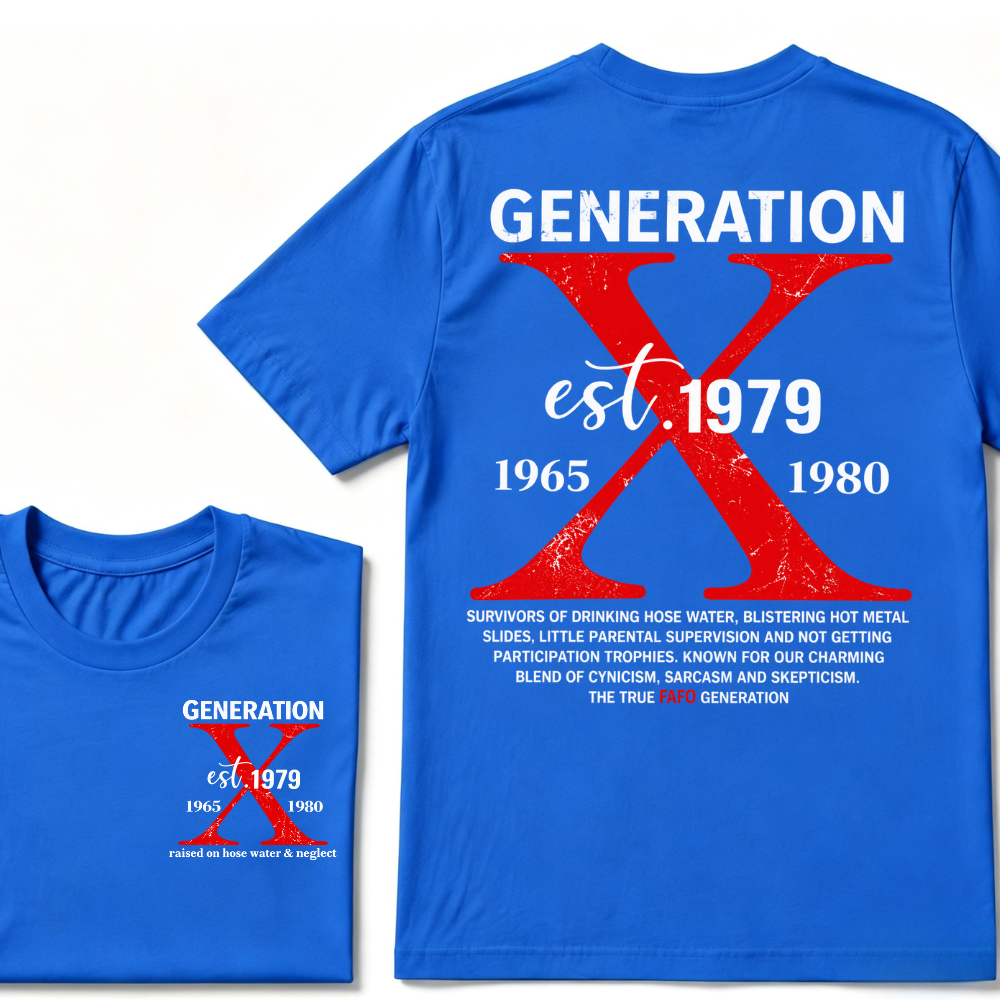 Generation X EST.Year 1965-1980 The True FAFO Generation Vintage Graphic T-Shirt