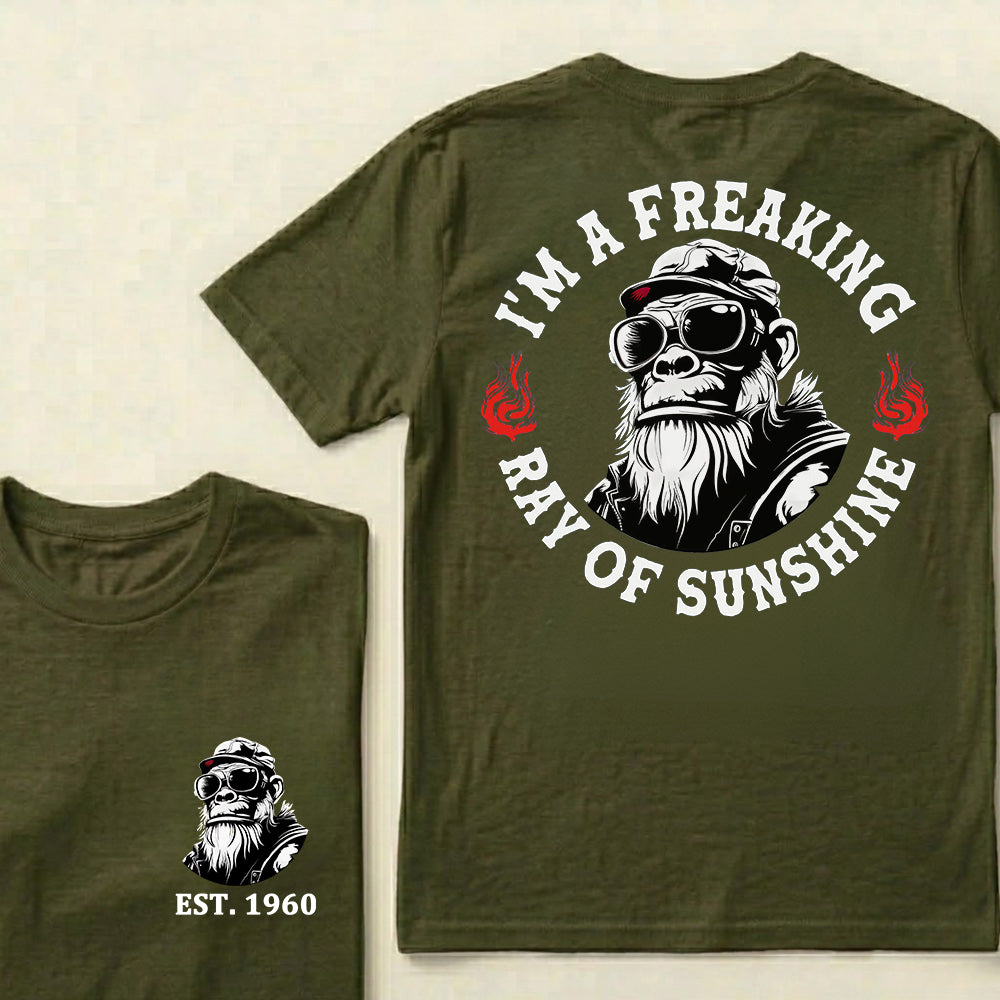 I'm A Freaking Ray Of Sunshine Custom Est.Year T-Shirt