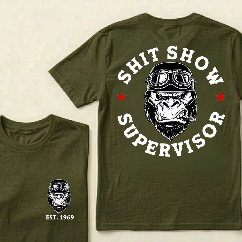 Shit Show Supervisor Custom Est.Year T-Shirt