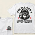 Generation X Lots Of Memories No Evidence Custom Est.Year T-Shirt