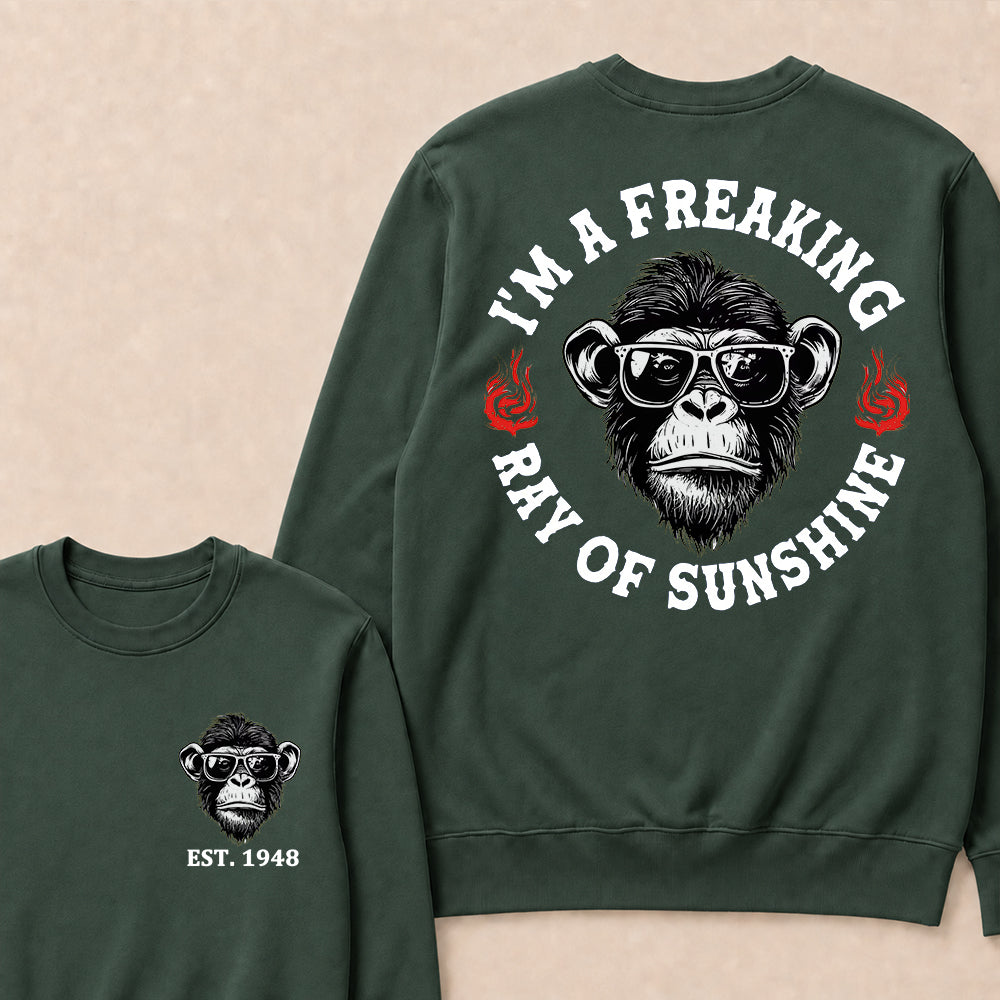 I'm A Freaking Ray Of Sunshine Custom Est.Year Crewneck