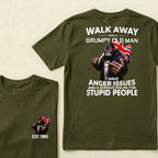 Custom EST.Year Walk Away I Am A Grumpy Old Man T-Shirt