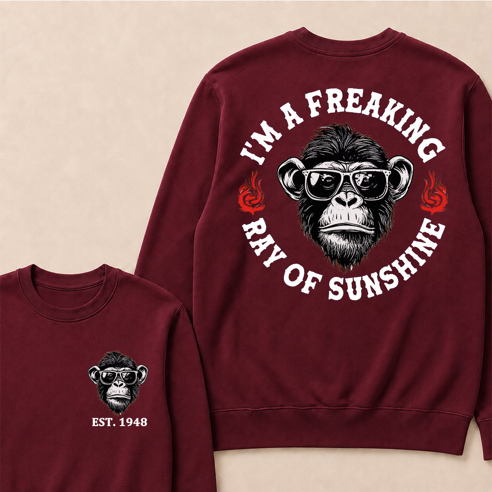 I'm A Freaking Ray Of Sunshine Custom Est.Year Crewneck