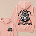 Generation X Lots Of Memories No Evidence Custom Est.Year Hoodie