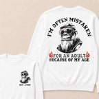 I'm Often Mistaken For An Adult Because Of My Age Custom Est.Year Crewneck