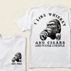 I Like Whiskey and Cigars and Maybe 3 People Custom Est.Year T-Shirt