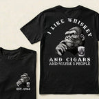 I Like Whiskey and Cigars and Maybe 3 People Custom Est.Year T-Shirt