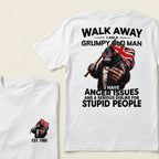 Custom EST.Year Walk Away I Am A Grumpy Old Man T-Shirt