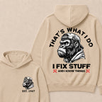 That's What I Do I Fix Stuff And I Know Things Custom Est.Year Hoodie
