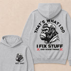 That's What I Do I Fix Stuff And I Know Things Custom Est.Year Hoodie