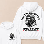That's What I Do I Fix Stuff And I Know Things Custom Est.Year Hoodie