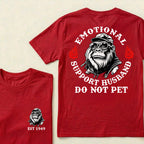 Emotional Support Husband Do Not Pet Custom Est.Year T-Shirt