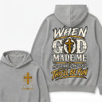 Custom Year Faith Cross Hoodie | Double Sided When God Made Me Graphic Hoodie