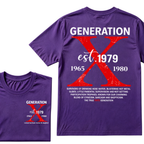 Generation X EST.Year 1965-1980 The True FAFO Generation Vintage Graphic T-Shirt