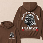 That's What I Do I Fix Stuff And I Know Things Custom Est.Year Hoodie
