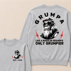 Grumpa Like A Regular Grandpa Only Grumpier Custom Est.Year Crewneck