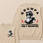 Grumpa Like A Regular Grandpa Only Grumpier Custom Est.Year Crewneck