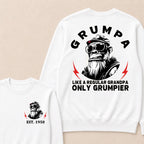 Grumpa Like A Regular Grandpa Only Grumpier Custom Est.Year Crewneck