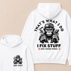 That's What I Do I Fix Stuff And I Know Things Custom Est.Year Hoodie