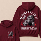 Generation X Raised On Hose Water And Neglect Custom Est.Year Hoodie