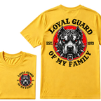 Loyal Guard Of My Family EST.Year Pitbull Dog Graphic T-Shirt Family Protector Tee