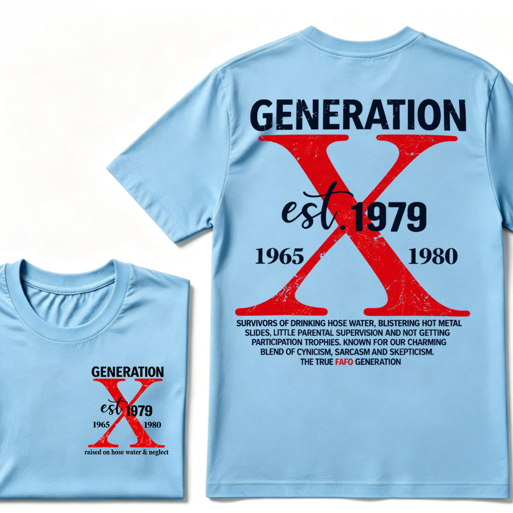 Generation X EST.Year 1965-1980 The True FAFO Generation Vintage Graphic T-Shirt