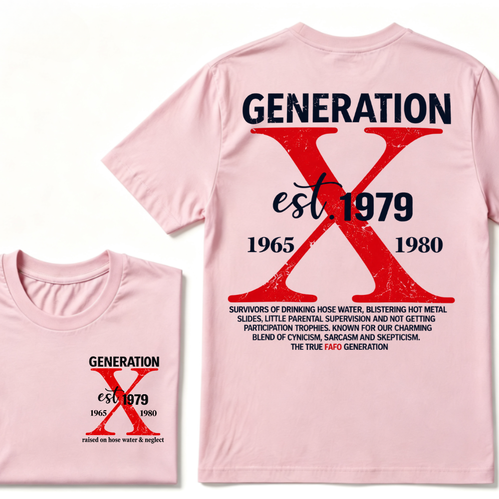 Generation X EST.Year 1965-1980 The True FAFO Generation Vintage Graphic T-Shirt