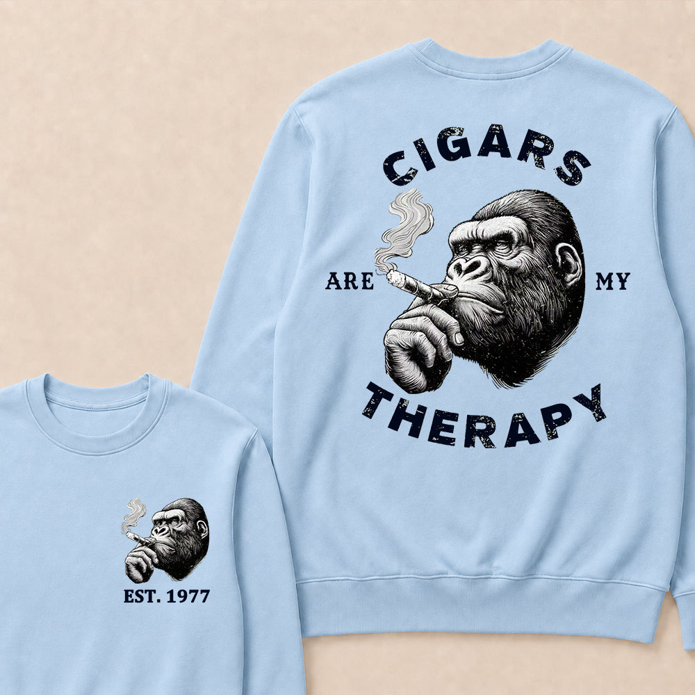Cigars Therapy Custom Est.Year Crewneck