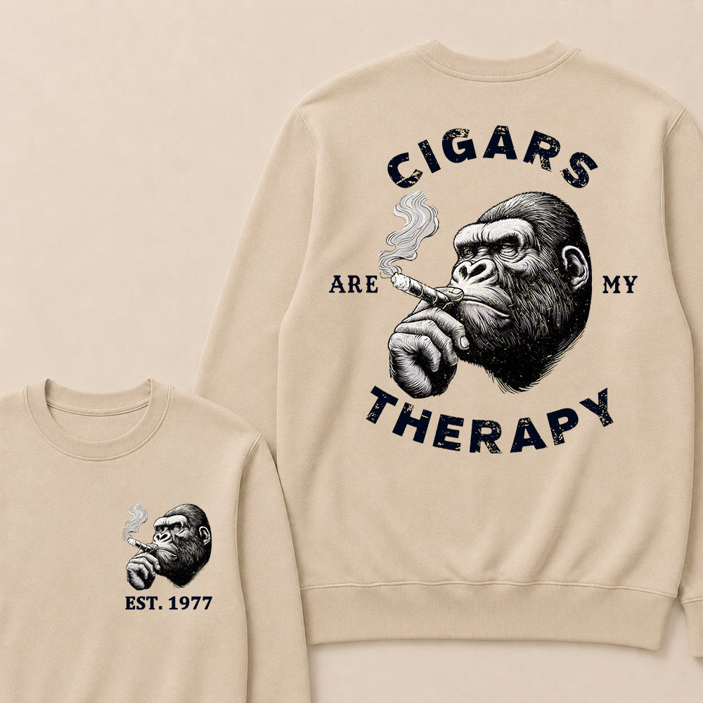 Cigars Therapy Custom Est.Year Crewneck