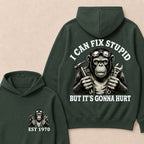 I Can Fix Stupid But It's Gonna Hurt Custom Est.Year Hoodie